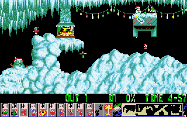 Xmas Lemmings 1991 screenshot